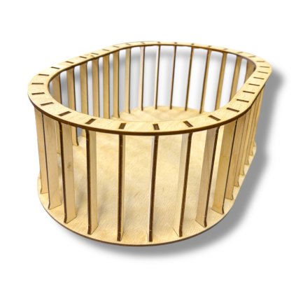 Konstrukce pro vyplétaný košík- ovál 30x20 - výška 10 cm