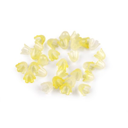 Plastové korálky zvoneček / sukýnka tónované 9x11 mm (Varianta 2 růžová sv., Balení 10 g)