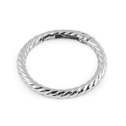 Karabina kulatá ozdobná Ø38 mm (Varianta 1 nikl, Balení 1 ks)