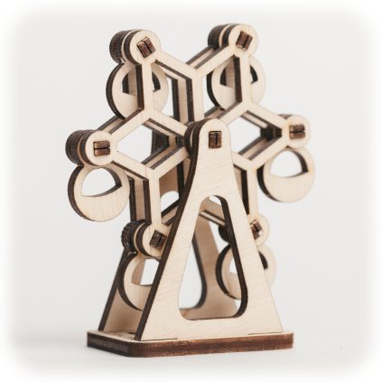 CuteWood Dřevěné 3D puzzle Kolotoč