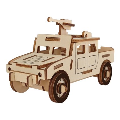 Dřevěné 3D puzzle Vojenské bojové vozidlo