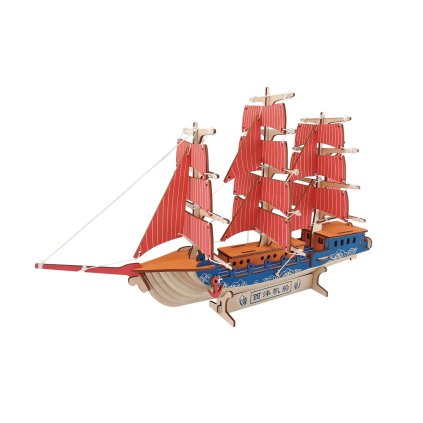Dřevěné 3D puzzle Evropská plachetnice