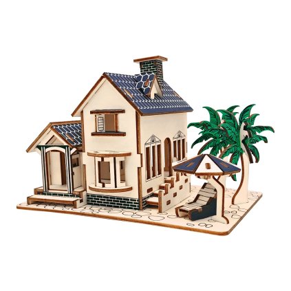 Dřevěné 3D puzzle Dům na pláži