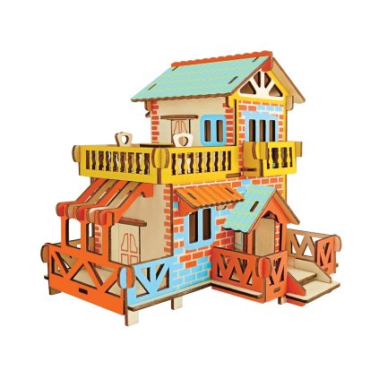 Dřevěné 3D puzzle Venkovská chata