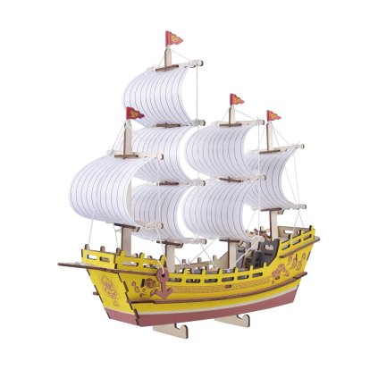 Dřevěné 3D puzzle Obchodní loď