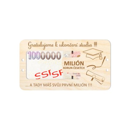 Dárková karta - milión - ukončení studia