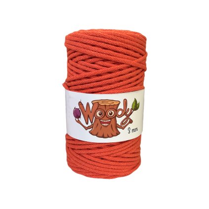 Woody příze 3 mm – Oranžová (100m)