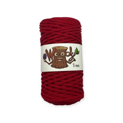 Woody příze 3 mm – Červená (100m)