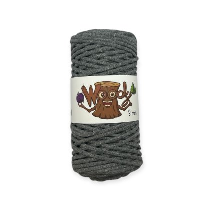 Woody 3 mm – Tmavě šedá (100m)