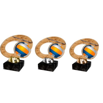 Akrylátová trofej ACL2102M19 | Volejbal (Výška cm 11, Barva bronz, Štítek na pohár 48x16)
