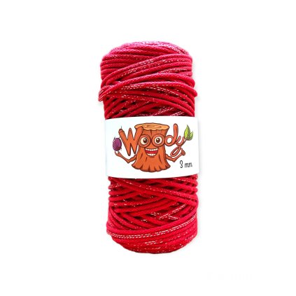 Woody 3 mm – Vánoční červená (100m)