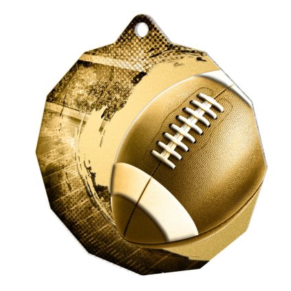 Kovová medaile MDMR03M35 | Americký fotbal (MD průměr 5, Barva bronz, Stuha ST1)