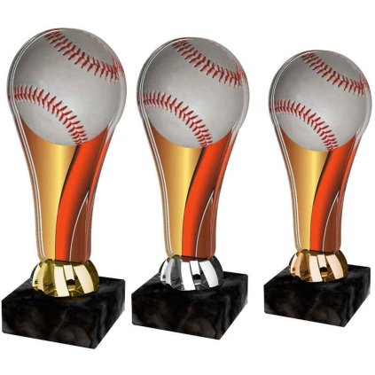 Akrylátová trofej ACL2100M25 | Baseball (Výška cm 14,5, Barva bronz, Štítek na pohár 48x16)