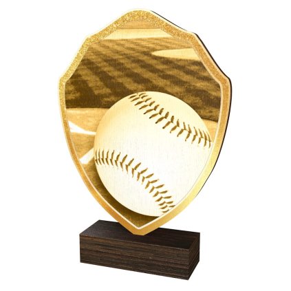 Dřevěná plaketa TFRW353 | Baseball (Výška cm 10,5, Štítek na pohár STKZF,02,03,04,05)