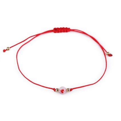 Náramek shamballa srdíčko