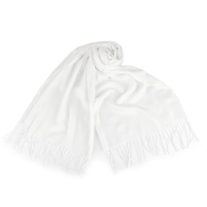 Letní šátek / šála s třásněmi jednobarevný 70x175 cm (Varianta 10 šedá, Balení 1 ks)