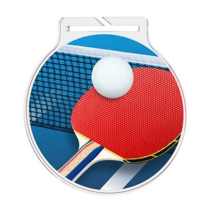 Akrylátová medaile MDA60M62 | Stolní tenis (Stuha ST18)