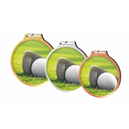Medaile MDAW002M12 | Golf (Průměr cm 7, Barva bronz, Stuha ST1)