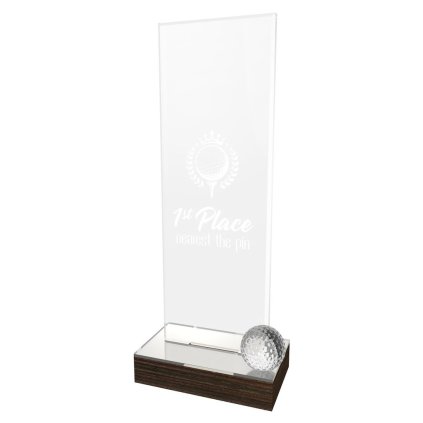 Akrylátová trofej WPLAG601 | Golf (Výška cm 21, Vložit text či logo na trofej 55kč)
