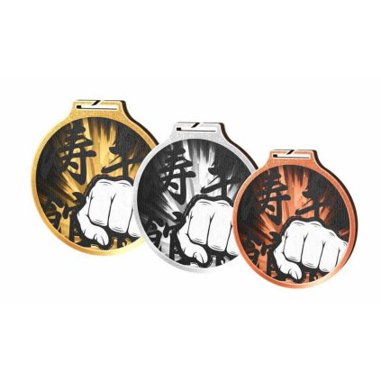 Medaile MDAWR002M22 | Bojová umění (Průměr cm 7, Barva bronz, Stuha ST1)