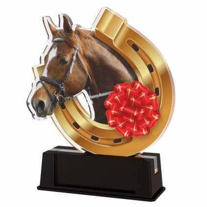 Akrylátová trofej FA212M2 | Jezdectví (Výška cm 15, Štítek na pohár 75x25)
