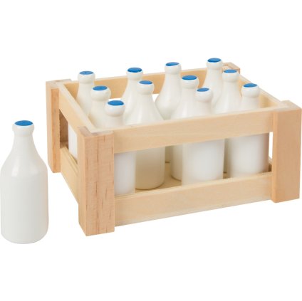 Bedýnka s 12 sklenicemi mléka