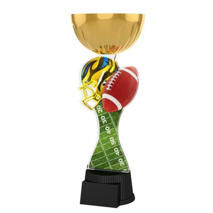 Akrylátová trofej ACUPCGMINIM38 | Americký fotbal (Výška cm 20,5, Štítek na pohár 40x16)