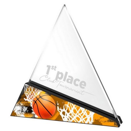 Akrylátová trofej APLA100M01 | Basketball (Výška cm 16, Štítek na pohár 48x16, Vložit text či logo na trofej 55kč)