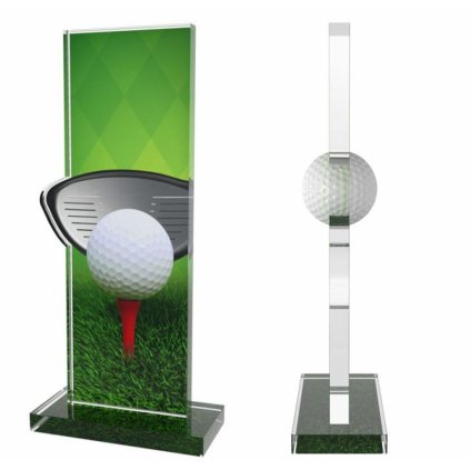 Akrylátová trofej APLA2M05 | Golf (Výška cm 18, Štítek na pohár 48x16)