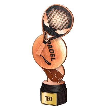 Dřevěná trofej ACTCWR060 | Padel (Výška cm 24,5, Štítek na pohár 38x30 D)