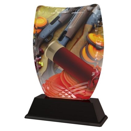 Akrylátová trofej ACE2018M72 | Střelba (Výška cm 14, Štítek na pohár 99x22)