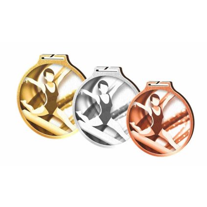 Medaile MDAWR002M45 | Gymnastika (Průměr cm 7, Barva bronz, Stuha ST1)