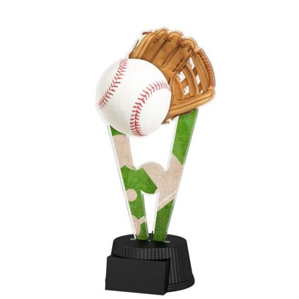 Akrylátová trofej ACUTN001M31 | Baseball (Výška cm 15, Štítek na pohár 40x16)