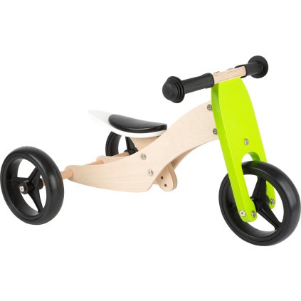 Dřevěná tříkolka Trike 2v1 zelená