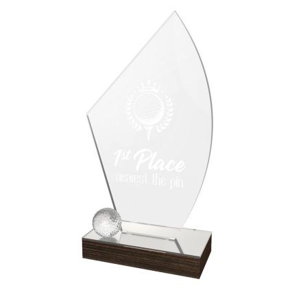 Akrylátová trofej WPLAG603 | Golf (Výška cm 21, Vložit text či logo na trofej 55kč)