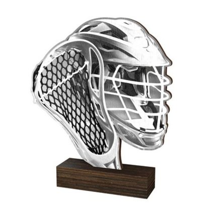 Dřevěná plaketa WF140 | Lacrosse (Výška cm 13,5, Štítek na pohár 65x23)