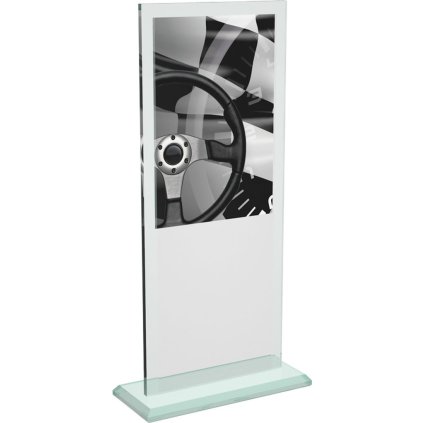 Skleněná trofej CRT20001M12 | Motorsport (Výška cm 21, Laserové gravírování Laserové gravírování 90, UV tisk sklo UV tisk sklo 90)