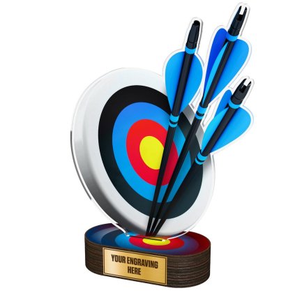 Akrylátová trofej TL2023240 | Lukostřelba (Výška cm 22, Štítek na pohár NF, 50x38 D)
