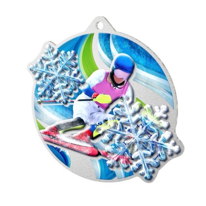 Kovová medaile MDM01M08 | Sjezdové lyžování (MD průměr 6, Barva bronz, Stuha ST1)