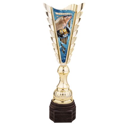 Sportovní pohár GL37 | Rybaření (Výška cm 38, Barva plnobarevná, Štítek na pohár 38x30 D, NF)