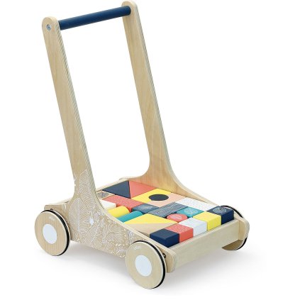 Dřevěný vozík s barevnými kostkami Canopée