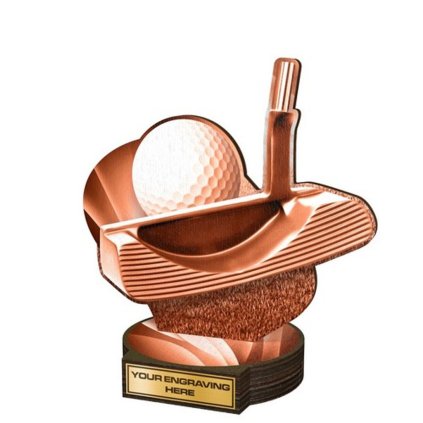Dřevěná plaketa RWR142 | Golf (Výška cm 16, Štítek na pohár 60x23)