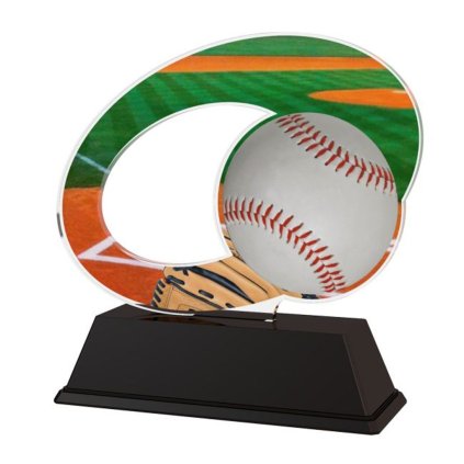 Akrylátová trofej ACLC2102M14 | Baseball (Výška cm 7,5, Štítek na pohár 53x17)