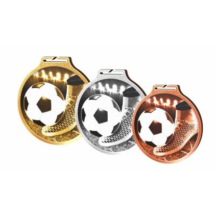 Medaile MDAWR002M02 | Fotbal (Průměr cm 7, Barva bronz, Stuha ST1)