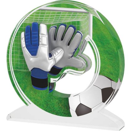 Akrylátová trofej ACTWF02001M3 | Fotbal (Výška cm 12, Štítek na pohár 100x14)
