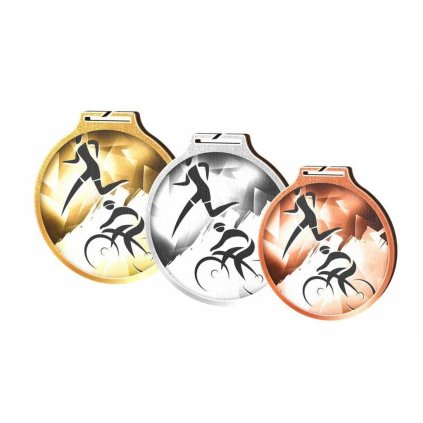 Medaile MDAWR002M33 | Duatlon (Průměr cm 7, Barva bronz, Stuha ST1)