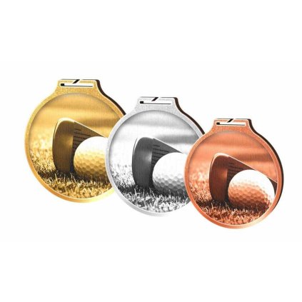 Medaile MDAWR002M12 | Golf (Průměr cm 7, Barva bronz, Stuha ST1)