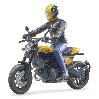 63053 BWORLD Motocykl Scrambler Ducati Cafe Racer s jezdcem