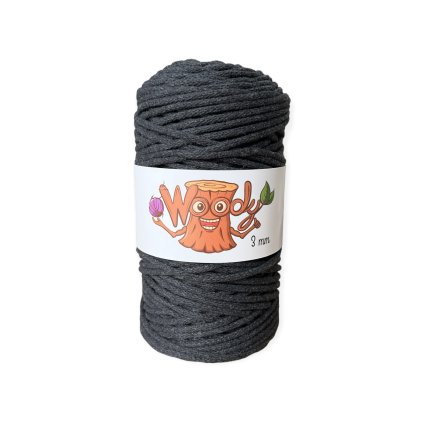 Woody 3 mm – Antracit (100m)