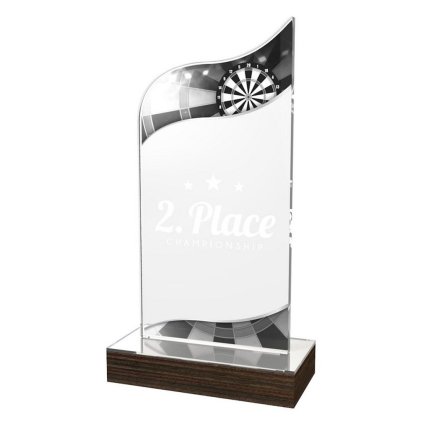 Akrylátová trofej WPLA551 | Šipky (Výška cm 19,5, Vložit text či logo na trofej 55kč)